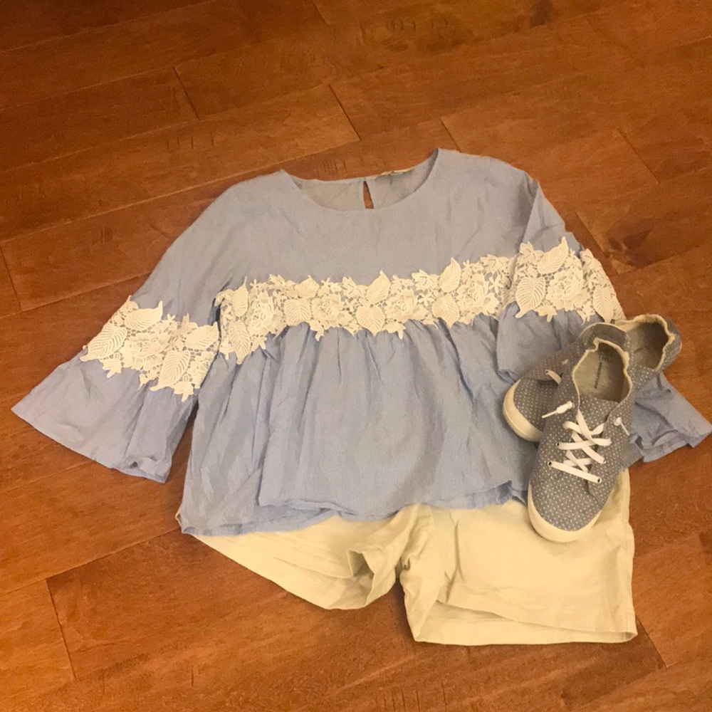 Forever 21 XL Blue Chambray Shirt